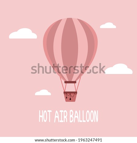 vector air balloon flying as a transportation