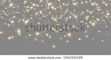 Christmas background. Magic shining gold dust. Fine, shiny dust bokeh particles fall off slightly. Fantastic shimmer effect. illustrator. Royalty-Free Stock Photo #1963342189