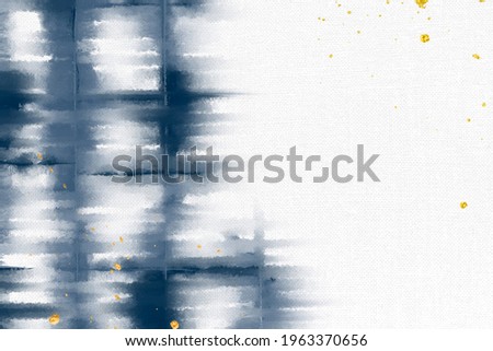 Shibori background with indigo blue border