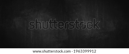 Black anthracite stone concrete chalkboard blackboard texture background panorama banner long