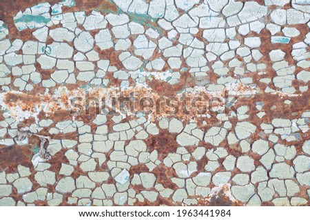 Rusty Metal Surface with Peeling Paint