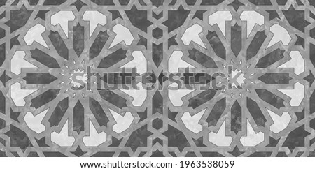 decor wall and floor tiles design with black and white marble texture.