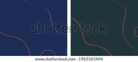 Abstract wave line drawing pattern
