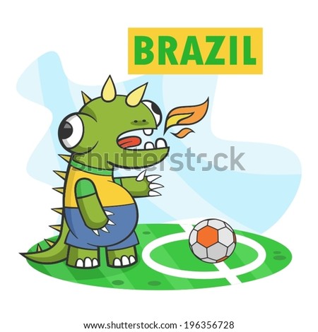 dragon dinosaur football soccer championship sport brazil