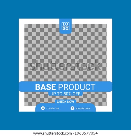 Set of Editable square banner template design for Fashion post on social media