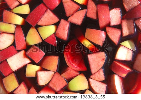 Red Wine Summer Time Sangria Royalty-Free Stock Photo #1963613155
