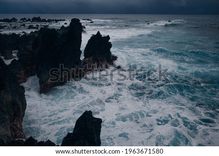 rock shore on the big island of hawaii. High quality photo