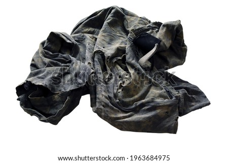 Rags, mop cloth, dirty cloth, old cloth with holes. Housekeeping equipment used to clean and mop the floor Royalty-Free Stock Photo #1963684975