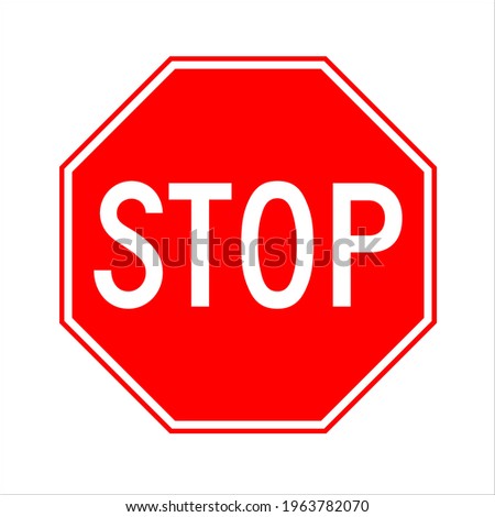 Stop prohibition sign. Vector eps 10