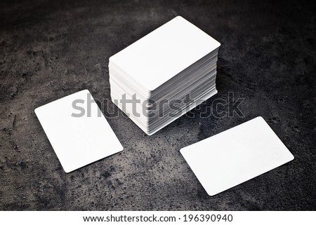 Business cards with rounded corners as copy space