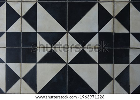 black and white ceramic pattern background