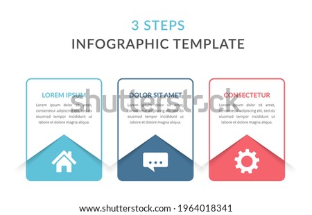 Infographic template with three elements with place for your text and icons, workflow, process chart, steps or options, vector eps10 illustration