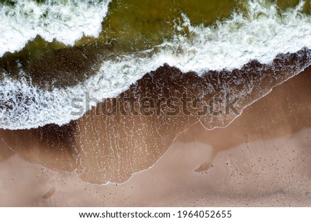 Sea landscape, beaches and the Polish coast on the Baltic Sea and the Baltic Sea.