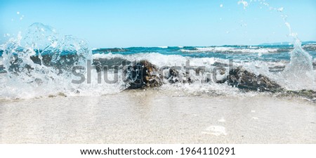 sea waves blue landscape nature