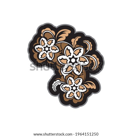 Retro ornament antique style. Good for tattoos, prints, and postcards. Vector illustration