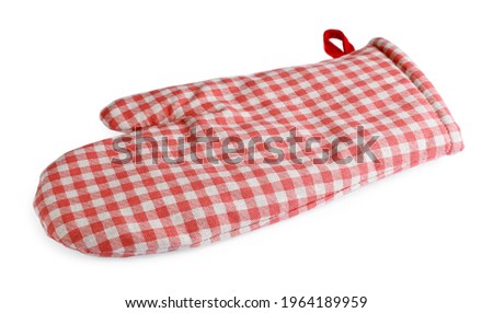 Oven glove for hot dishes isolated on white Royalty-Free Stock Photo #1964189959