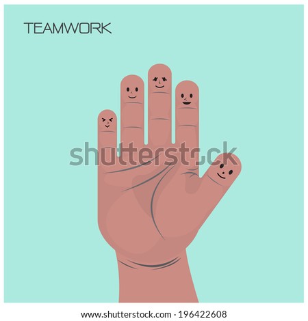 businessman concept,funny fingers sign,teamwork concept,hand sign,cartoon.vector illustration.
