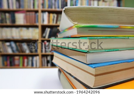 Book on the table in library