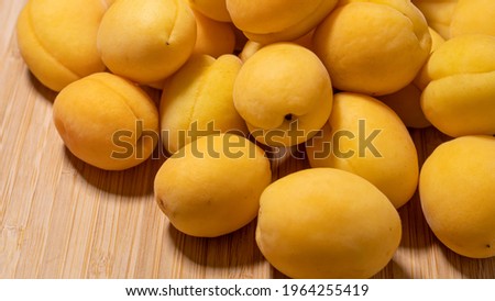 Fresh ripe apricots. Close up