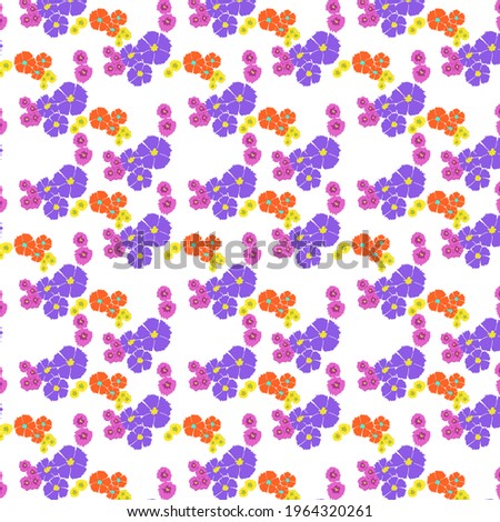 floral background. Seamless pattern for design and fashion prints. Flowers pattern with roses flowers, scarf pattern