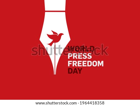 World press freedom day concept vector illustration. World Press Freedom Day or World Press Day to raise awareness of the importance of freedom of the press. End Impunity for Crimes against Journalism Royalty-Free Stock Photo #1964418358