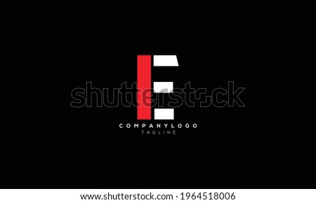 IE EI I AND E Abstract initial monogram letter alphabet logo design