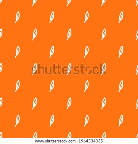 Seamless leaves vector pattern. Repeat forest leaf background with cute nature elements. Trendy orange flora fashion print design. Modern texture illustration.