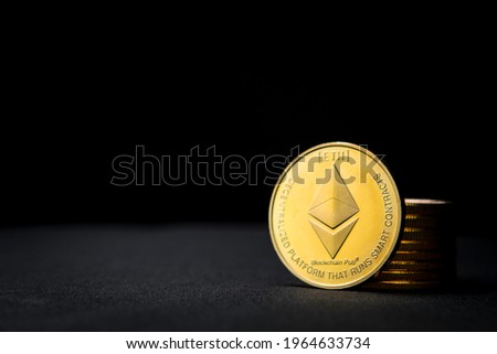 Ethereum coin photo concept idea