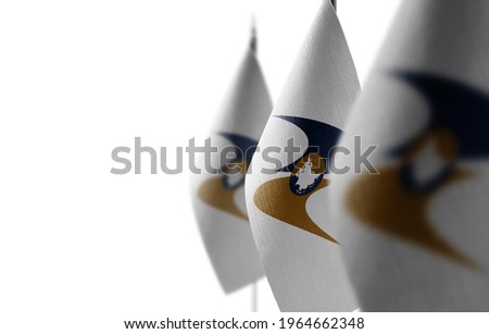 Set of Eurasian Economic Union national flags on a white background Royalty-Free Stock Photo #1964662348