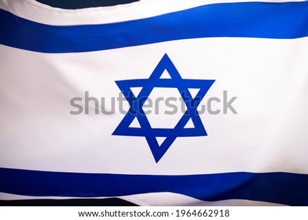 National flag of the country of Israel.