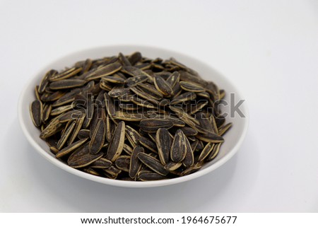 sun flower seeds isolated on white background