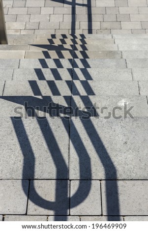 abstraction with stairs and shadows 