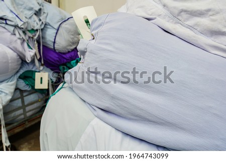 Patient clothes prepared for patients using in the hospital.