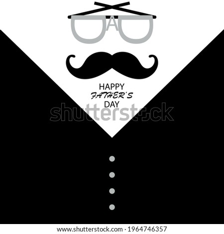 Happy Father's Day greeting card, suitable for posters, background, Simple vector illustration eps 10