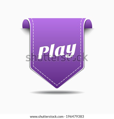 Play Purple Label Icon Vector Design