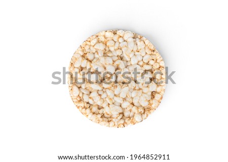 Rice crisp bread isolated on white background. Royalty-Free Stock Photo #1964852911
