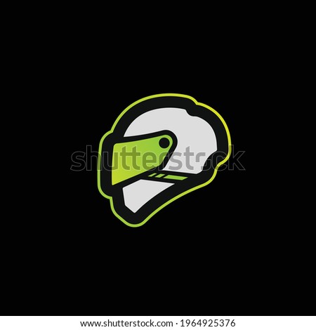 racing helmet logo design vector