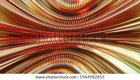 abstract metallic orange background with curved lines and cubes. background for science, industrial, tech or business presentation. 3d rendering