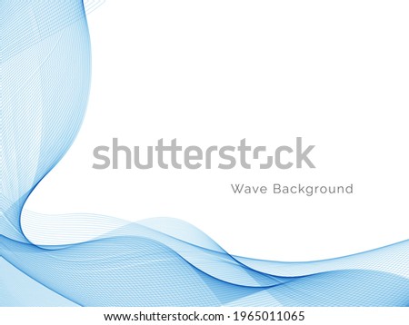 Abstract blue wave design, decorative background vector