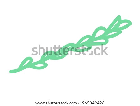 single floral element. flower handdraw simple vector illustration.doodle