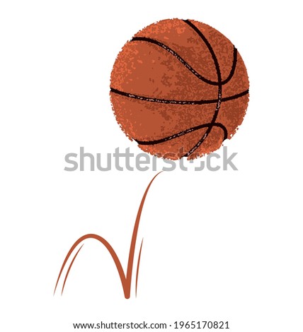 Isolated basketball ball with grunge texture