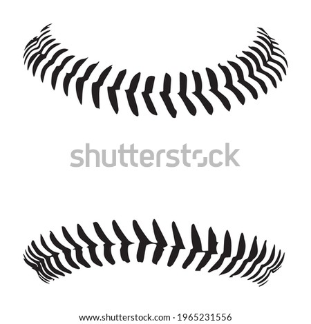 Baseball Stitches, Baseball lace ball illustration Vector