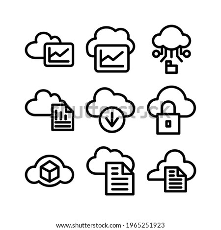 cloud data icon or logo isolated sign symbol vector illustration - Collection of high quality black style vector icons
