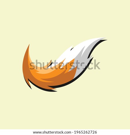 fox fire tail clean logo. perfect for sport logo, startup logo, and technology logo  Royalty-Free Stock Photo #1965262726