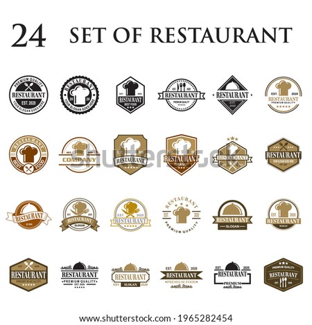 set of restaurant vector , set of food logo