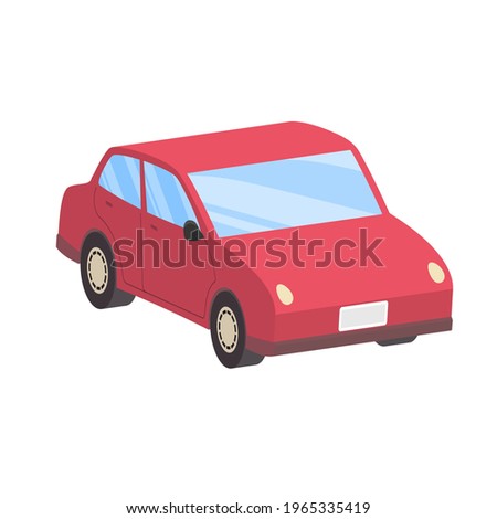 Deformed Car isometric.Vector illustration that is easy to edit.