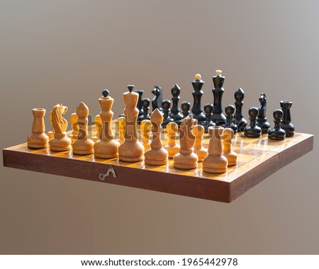 ancient game of wooden chess