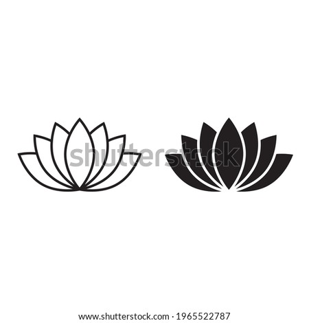 Lotus icon on white background