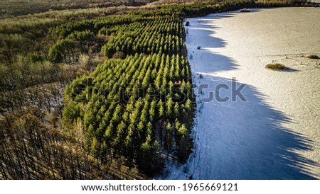 aerial photos of early spring in the Penza region. High quality photo