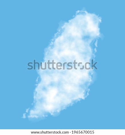 Cloud in the form of a map of Granada, watercolor in vector format